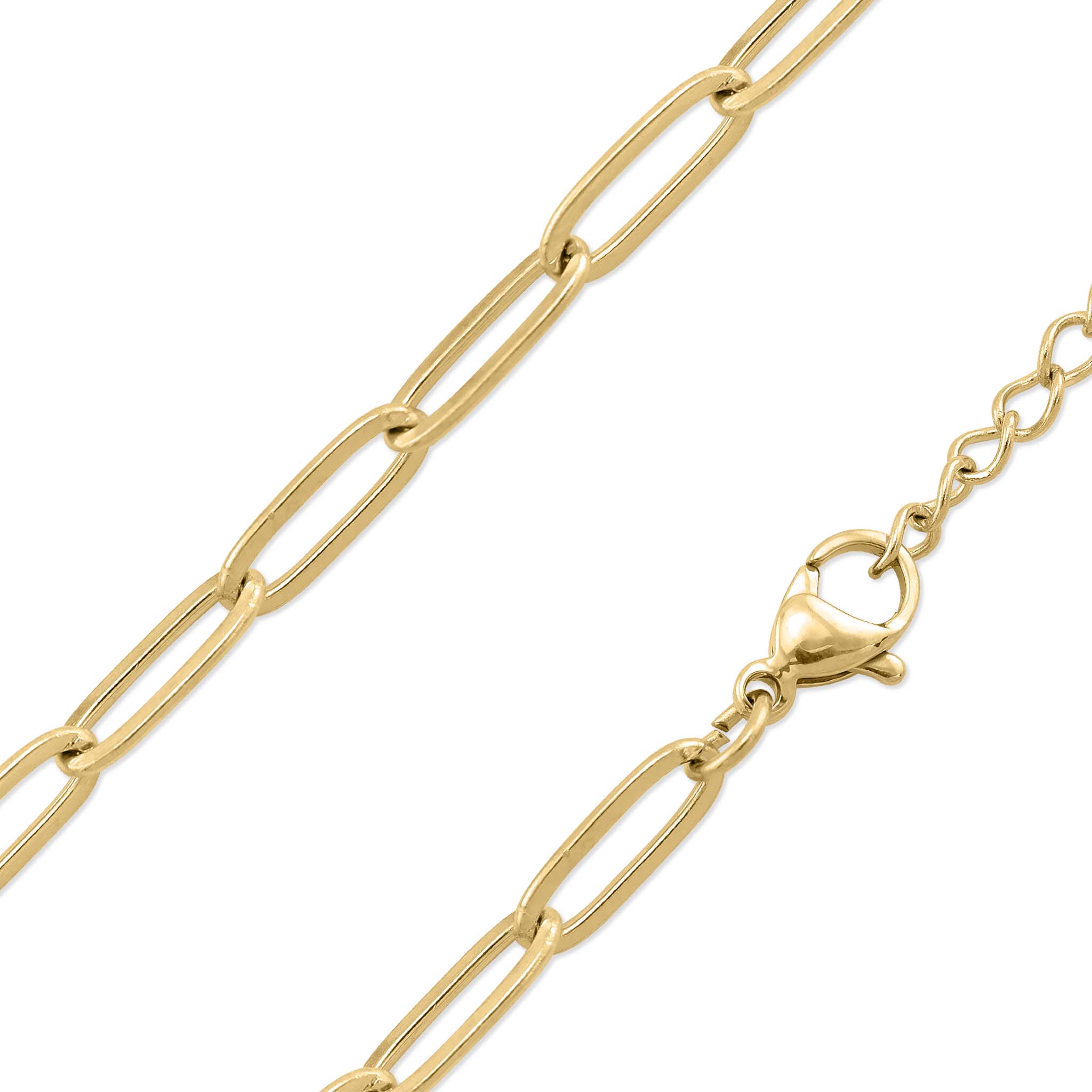 18K Gold Plated Mini Paperclip Chain Necklace