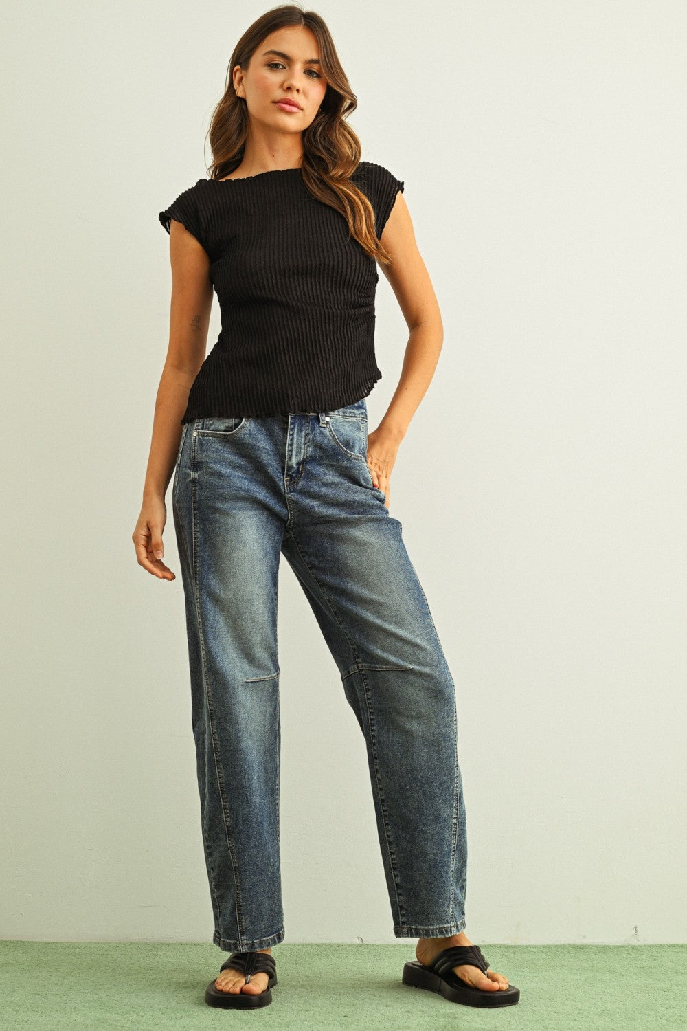 Ribbed Asymmetrical Ribbed Top