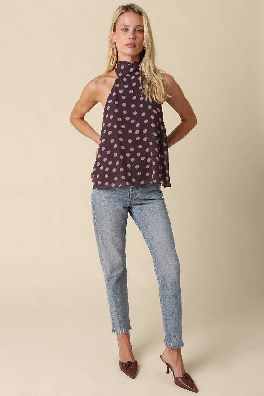 Nova Polka Dot Halter Top