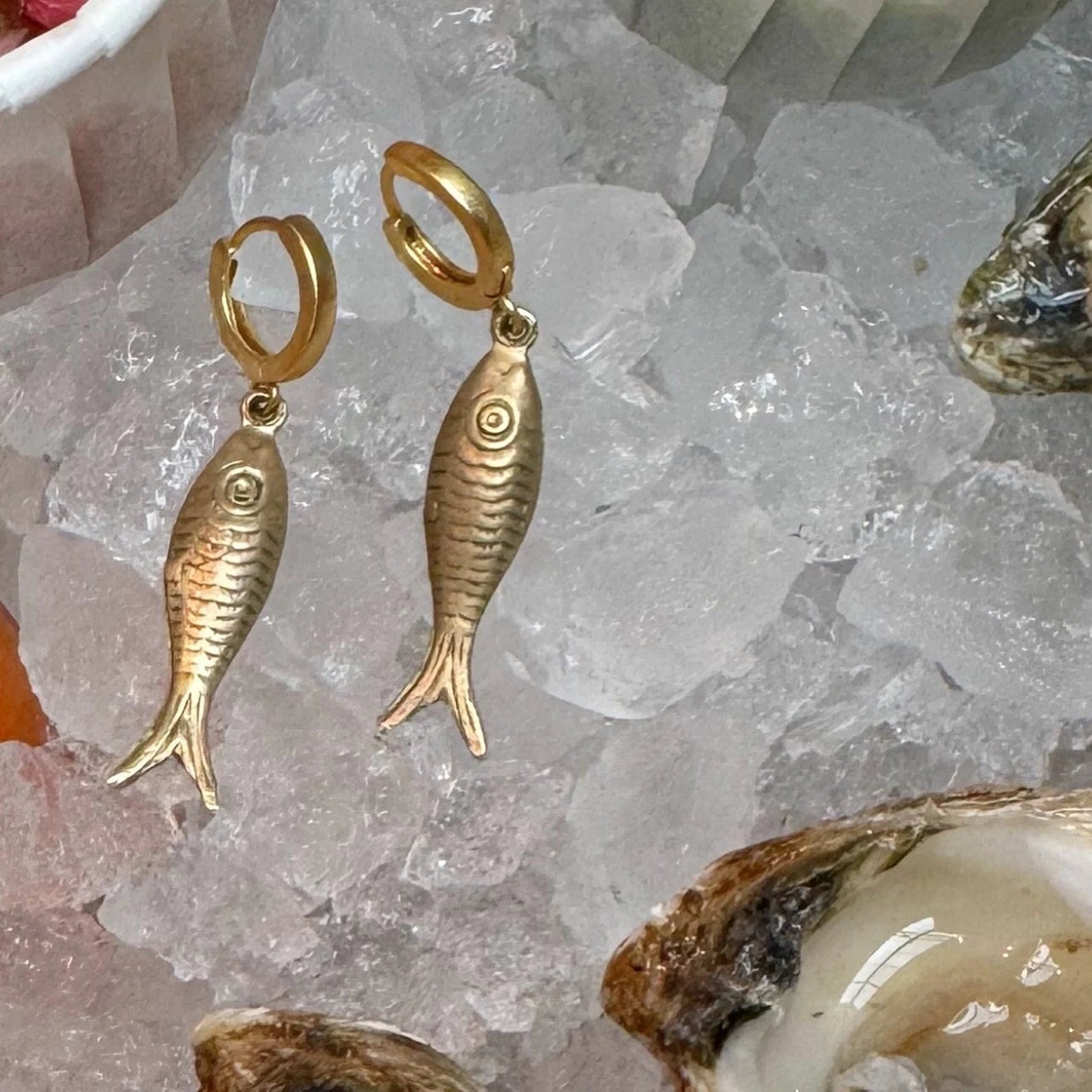 Fish Earrings - Gold