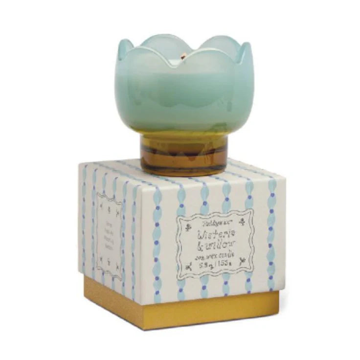 Tulip 5.5oz Milky Glass - Wisteria & Willow