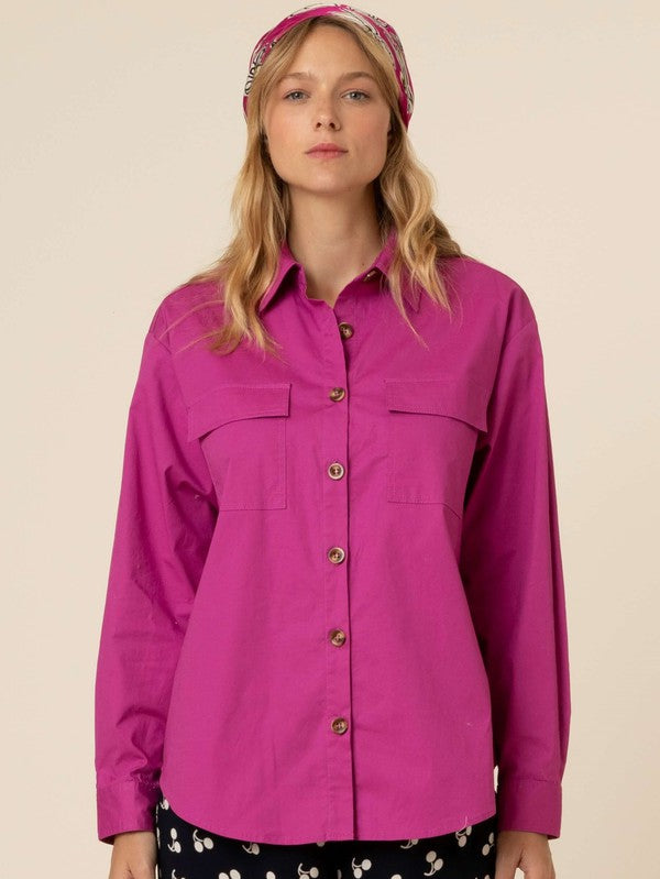 FRNCH Deep Magenta Blouse