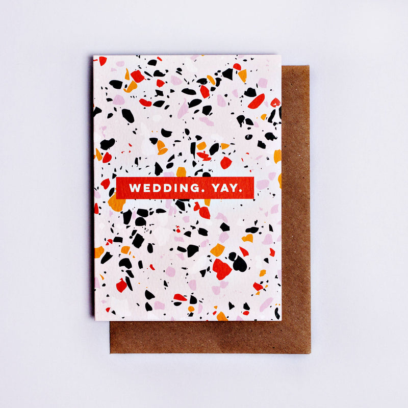 The Completist - Terrazzo Wedding Yay Card
