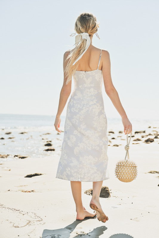 Garden White & Blue Floral Dress