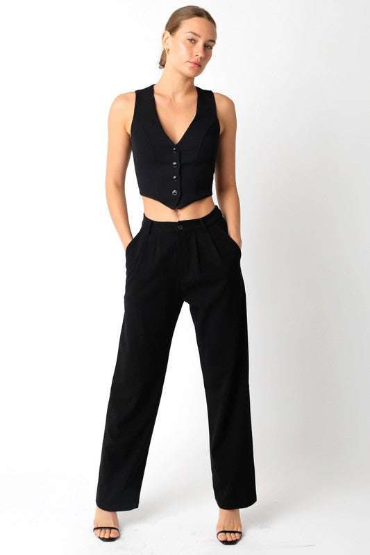 Black Basic Trousers