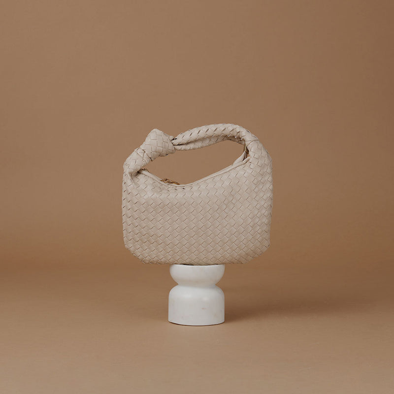 Drew Vegan Small Top Handle Bag in Ivory