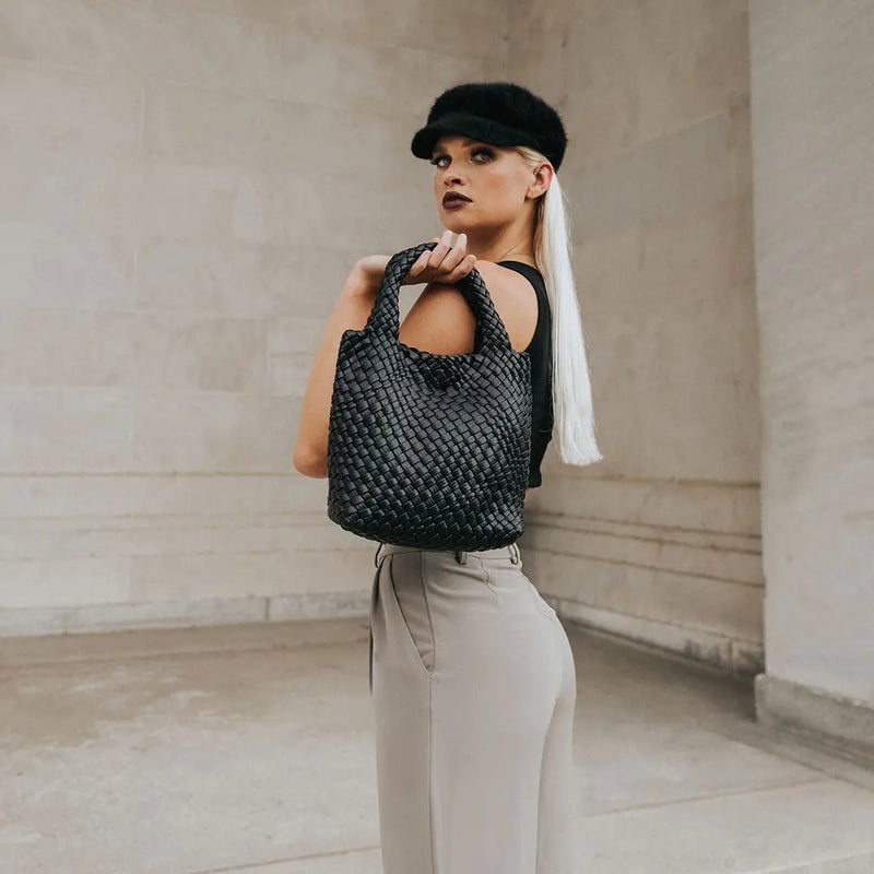 Melie Bianco - Eloise Small Recycled Vegan Tote Bag in Black
