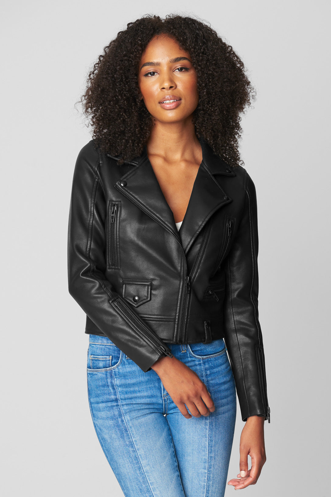 Matte Vegan Leather Motto Jacket