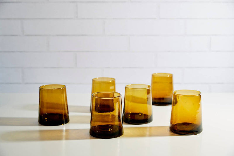 Verve Culture - Moroccan Cone Glassware Small - Amber