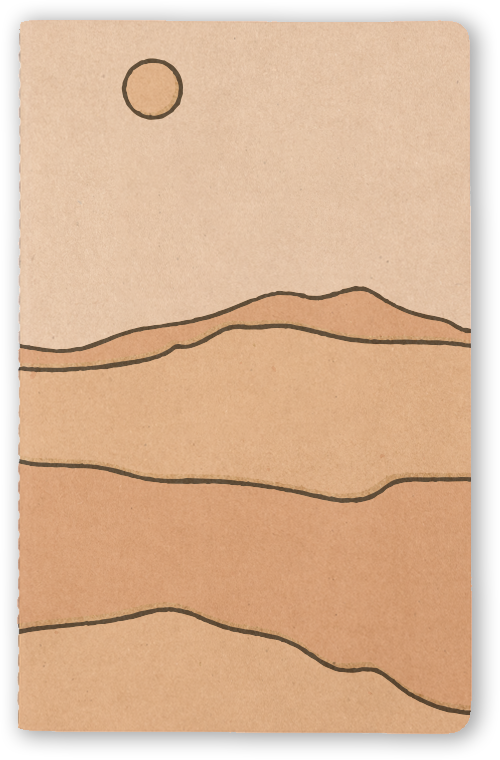 Sandscape kraft layflat notebook