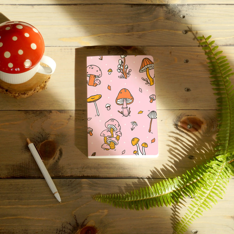 Pink Mushrooms Classic Layflat Notebook