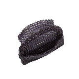 Sherry Small Beaded Top Handle Bag in Black