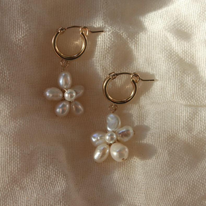 Gold Fleur Earrings