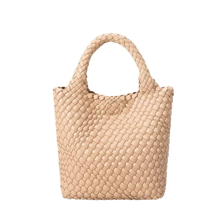 Eloise Small Recycled Vegan Tote Bag in Nude