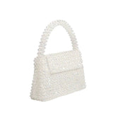 Melie Bianco - Sherry Small Beaded Top Handle Bag in Crystal
