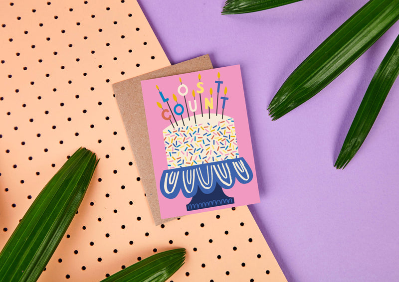 Rumble Cards - LOST COUNT  - GREETING CARD - STATIONERY - BIRTHDAY