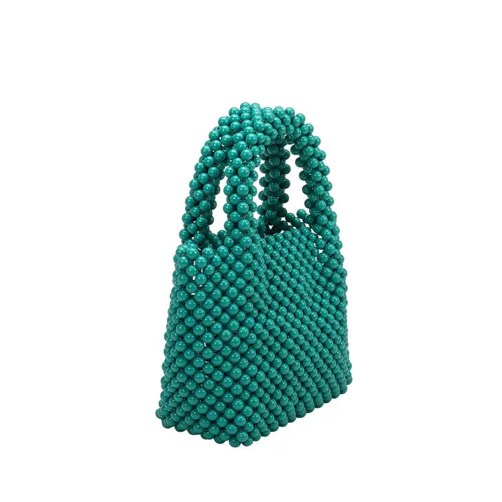 Amelia Top Handle Beaded Bag