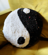 Yin Yang Tufted Face Pillow
