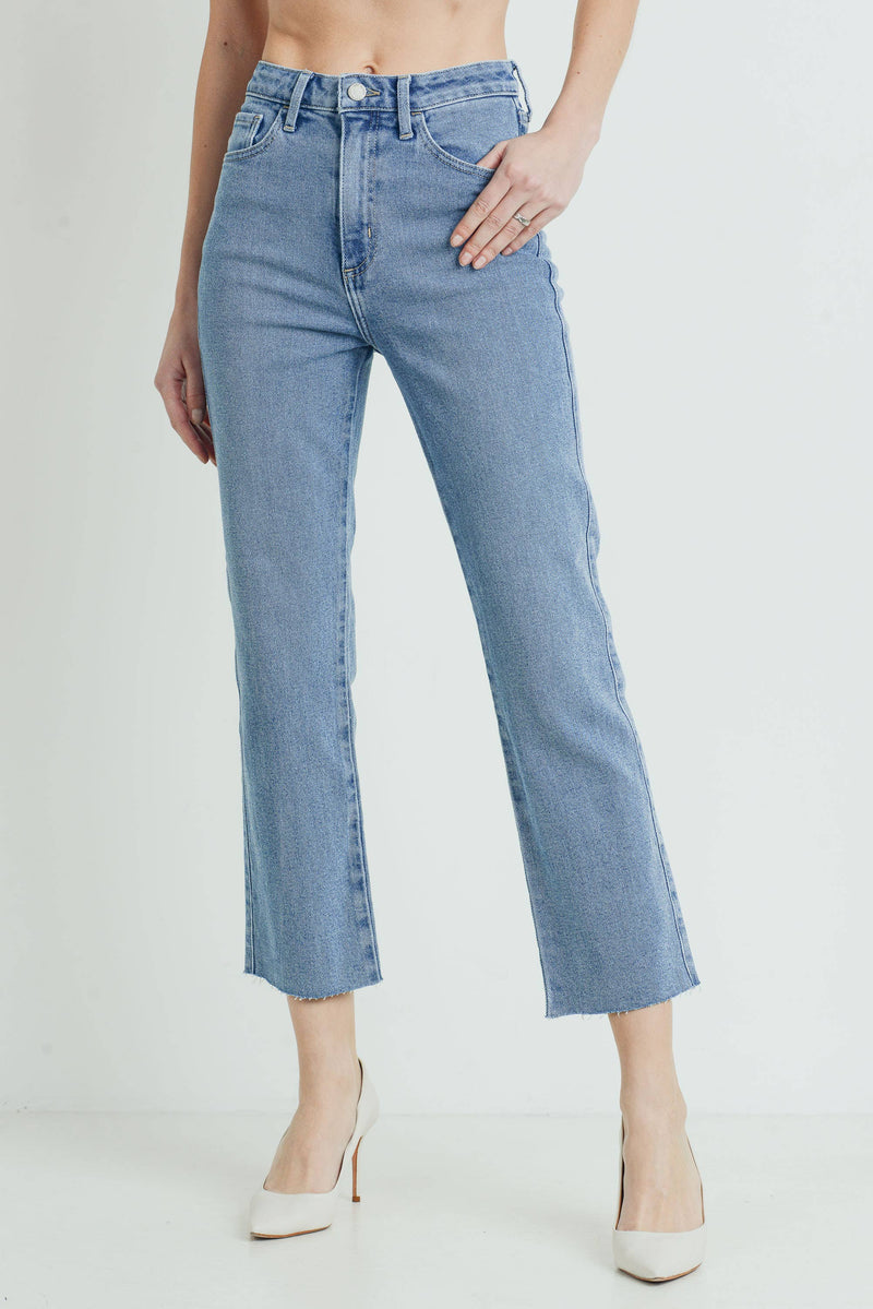 Light Denim Vintage Straight Cut Off