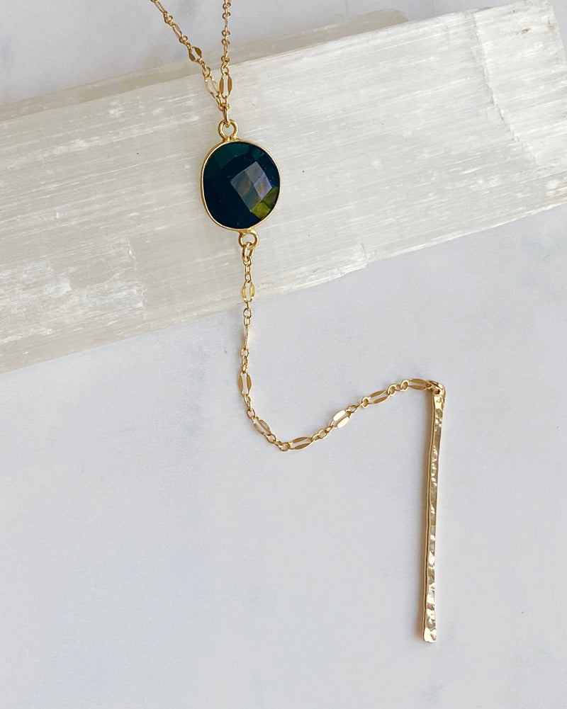 Bonnie Boardman Jewelry - Black onyx lariat style necklace