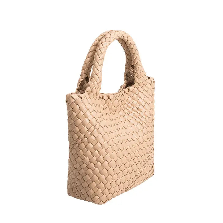Eloise Small Recycled Vegan Tote Bag in Nude