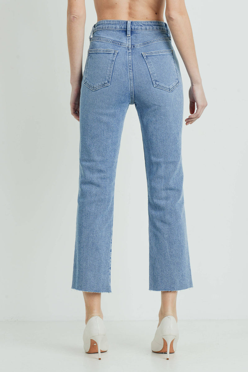 Light Denim Vintage Straight Cut Off