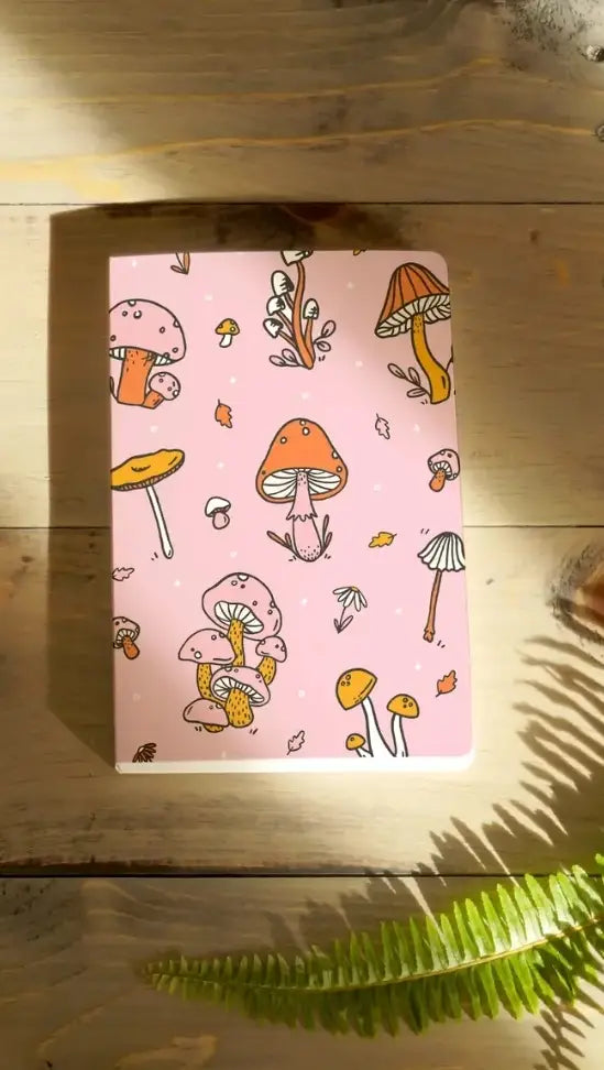 Pink Mushrooms Classic Layflat Notebook