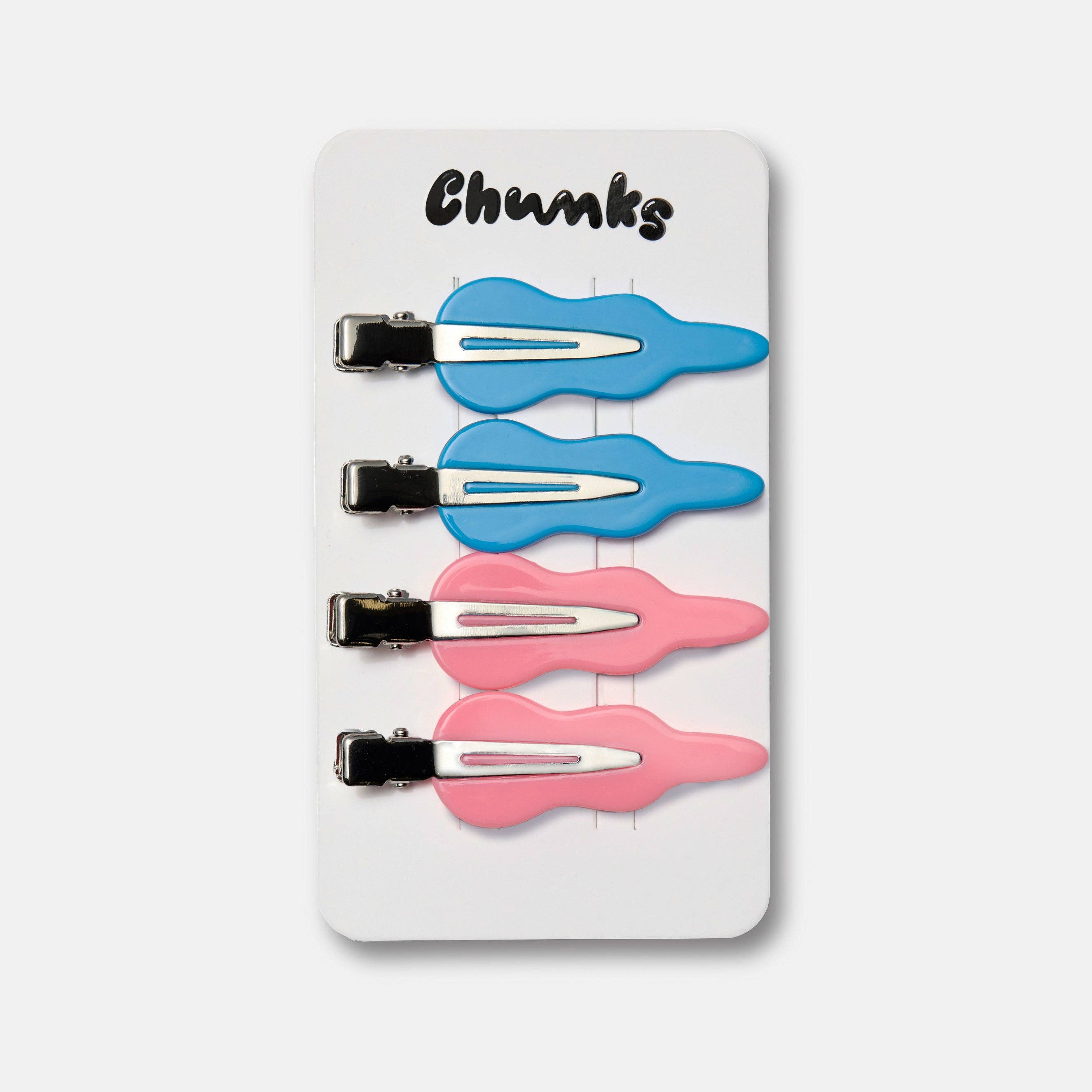 Setting Clips in Blue + Pink